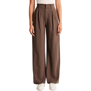 Weites Bein Hose Damen Sommer Elegantes Anzughose Stoffhose Für Frauen Arbeit Business Hosen Lockere Hoch taillierte Palazzo Büro Chino Hose Fließende Sommerhose