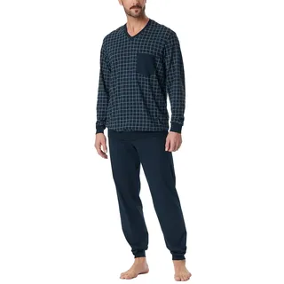 SCHIESSER Herren Schlafanzug Lang-Comfort Nightwear Pyjamaset, Jeansblau_181162, 60