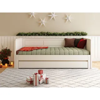 otto home Funktionsbett Erik 90 x 200 cm Kiefer massiv weiß