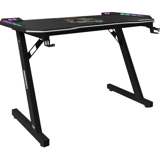 Gamingtisch PHOENIX, weiß, neutral, B:120cm H:74cm T:60cm, Tische, Gamingtisch, inkl RGB LED Beleuchtung
