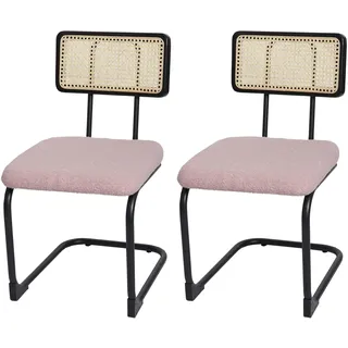 MCW Freischwinger-Stuhl Stoff Rosa