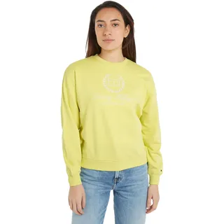 Tommy Hilfiger Damen Sweatshirt ohne Kapuze, Gelb (Yellow Tulip), XL