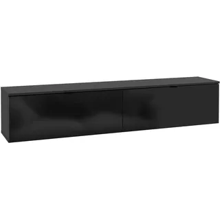 Forte Libertad TV-Lowboard 0 cm Schwarz Metall/Spanplatte/Holzwerkstoff