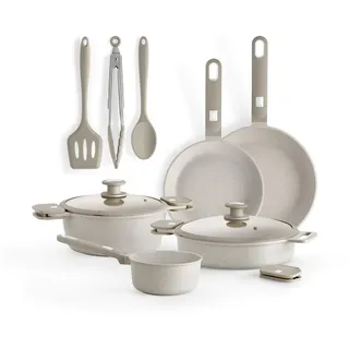 MONIX Denmark | Kochgeschirr-Set, 10-teilig, Aluminiumguss mit Antihaftbeschichtung, geeignet für alle Herdarten, einschließlich Induktion