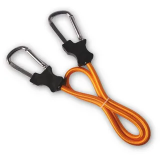 Chapuis - Sandow mit Karabinerhaken an beiden Enden - Bruchfestigkeit 50 kg - Durchmesser 8 mm - Länge 80 cm - Orange