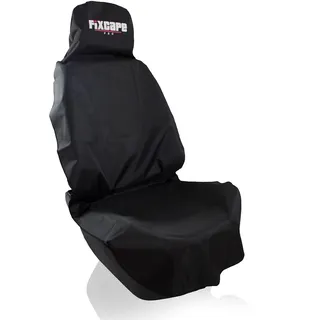 Fixcape Pro Schonbezug Autositz vorne universal wasserdicht schwarz, Auto-Sitzbezug Vordersitze, Sitzschoner Auflage Schutz Fahrersitz
