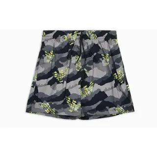 EMPORIO ARMANI Herren Mid Boxer Badehose, Camu Black/Eagles, L