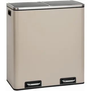 TM2X30 Treteimer 60 Liter Mülleimer Küchen-Ordnung Trennsystem Taupe - Taupe