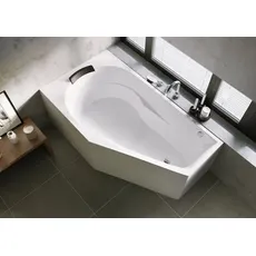 RIHO Yukon Eck-Badewanne, PlugPlay-Variante, 1-Sitzer, 160x90x62cm, 175 Liter, weiß, B00, Ausführung: Version rechts