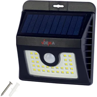 LED Sensor-Leuchte Akku Solar Bewegungsmelder Außenleuchte Solarleuchte 150 lm