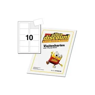 250 office discount Visitenkarten matt weiß 175 g/qm