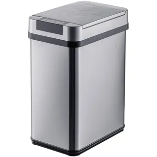 Relaxdays Edelstahl Mülleimer 12 l Silber