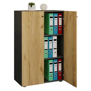 VCM Lona Aktenschrank 70 x 40 x 110 cm grau