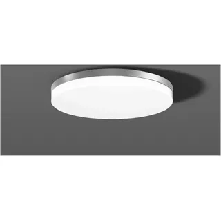 RZB Flat Slim, 33 W, 2600 lm, 830, silber, on/off Decken- und Wandleuchten, D 480 H 70, 122°, Glas opal 312134.004