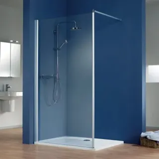 HSK Easy Walk In Frontelement, Größe: 120,0 x 200,0 cm, Anschlag links, 1241200-L-41-120, Duschkabine: Chromoptik: Echtglas TwinSeal