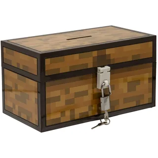 Paladone Minecraft Offiziell lizenzierte Truhe Spardose, Spielzimmer Dekor und Merchandise für Jungen und Mädchen, Sparschwein Geschenk Zubehör für Spielzimmer und Schlafzimmer | Paladone