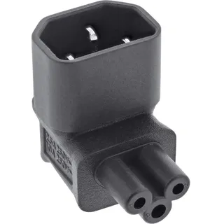 InLine Inline® Netzadapter IEC 60320 C14 / C5, Oben/unten gewinkelt, 3pol. Kaltgeräte/Notebook