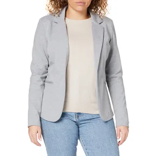 ICHI IHKATE BL Damen Blazer Kurzblazer Jacke Ein-Knopf-Blazer mit Stretch und Reverskragen, Größe:XS, Farbe:Grey Melange (10020)