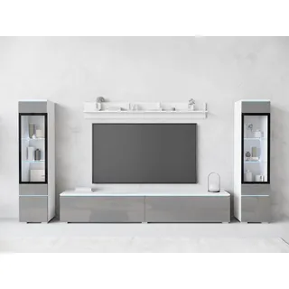 Home Affaire INOSIGN Wohnwand »VERA II« Komplett-Set, 4 Stk. tlg., grau