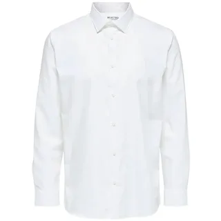 SELECTED HOMME Black Herren SLHSLIMETHAN Shirt LS Classic B NOOS Hemd, Bright White, XL