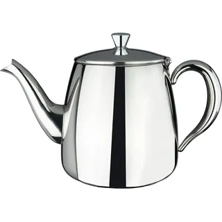 Café Olé Cafe Ole PT-070 Erstklassige Premium Teekanne, 18/10 Edelstahl, 70 Ounces, Tropffreies Ausgießen, Hohle Griffen & Klappdeckel, Silber
