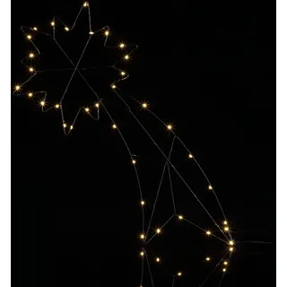 CASARIA® LED Weihnachtsstern Beleuchtet Innen & Außen Batterie Hängend Timer Sternschnuppe Weihnachten Fensterdeko Deko Weihnachtsbeleuchtung Dekostern - Schwarz