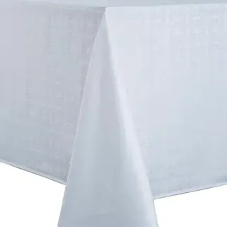 Nydel Tischdecke Damast strapazierfähig oval 160 x 240 cm Weiß