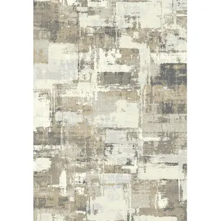 Novel Webteppich , Hellgrau, Beige , Textil , Vintage , rechteckig , 135x200 cm , Grüner Punkt , für Fußbodenheizung geeignet, in verschiedenen Größen erhältlich, pflegeleicht, strapazierfähig , Teppiche und Böden, Teppiche, Moderne Teppiche