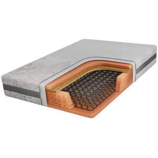 MKS Federkernmatratze Nova - 200/200 - H3/H4 - Apri , Multicolor , Textil , H3 + H4 , Füllung: Schaumstoff , Rechteckig , 200x200 cm , Oeko-Tex® , atmungsaktiv, Bezug abnehmbar/waschbar, wendbar, schadstoffgeprüft , Schlafzimmer, Matratzen