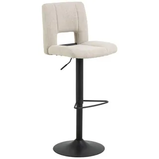 Mid.you Barhocker , Beige , Metall, Textil , Drehkreuz , 41.5x115x52 cm , Esszimmer, Stühle, Hocker