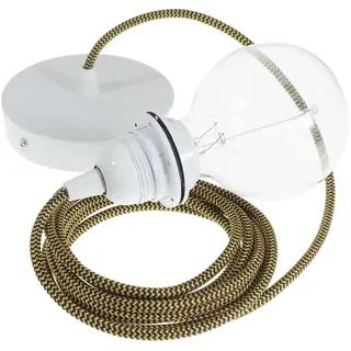 Creative Cables Rz24 Zigzag 50 Cm Hängeleuchte Pendel Für Lampenschirm - Gold / Black / White - One Size