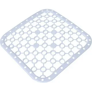 2 weiße LWZWM-Tischsets (Sonderangebot), verbesserter Spülbeckenschutz aus Kunststoff, Deluxe-Abtropfmatte, rutschfest und kratzfest