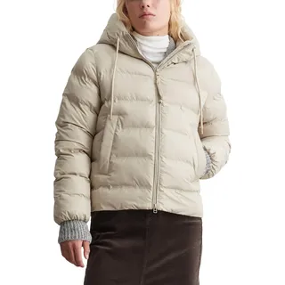 Marc O'Polo Denim Damen Daunenjacke mit Kapuze wasserabweisend, Beige (Pure Cashmere), XXL
