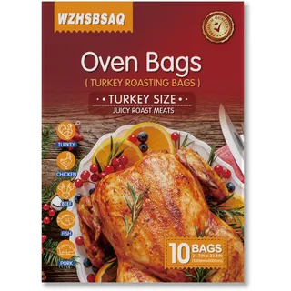 Truthahn-Bratbeutel, 55,1 x 59,9 cm, großer Ofentruthahn-Kochbeutel, Saftschloss-Design, köstlicher Truthahn – mikrowellengeeignet, Thanksgiving und Weihnachten unverzichtbar (10er-Pack)