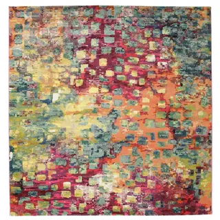 RugVista Davina Teppich, 300 x 300 cm, Mehrfarbig | Moderne, Quadratisch, Niedriger Stapel, Nur chemische Reinigung, Oeko-Tex 100, Wohnzimmer, Esszimmer, Schlafzimmer, Küche