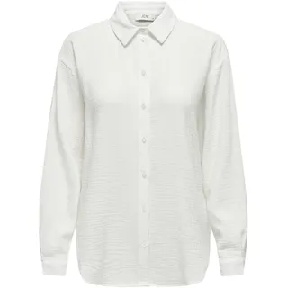 JDY Damen Musselin-Bluse JDYTheis Langarm 15271018 Cloud Dancer XS