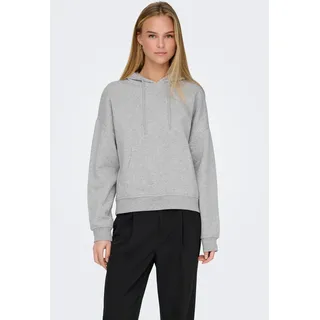 ONLY Kapuzensweatshirt »ONLSWEAT L/S HOODIE OVERSIZE PKT SWT«, grau