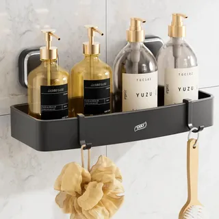 TAILI Duschablage mit Saugnapf ohne Bohren Abnehmbar Belastbarkeit 10 KG Wasserdicht und Ölbeständig Wandablage für Aufbewahrung von Duschgel Shampo