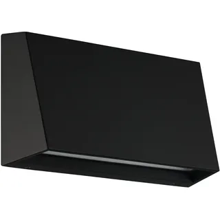 EGLO LED Wandlampe außen Spongano, Außenbeleuchtung Hauswand, Außenleuchte Wandspot, Flache Außenwandleuchte aus Aluminium in Anthrazit und klarem Glas, Wand Außenlampe, warmweiß, IP65