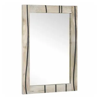 vidaXL Badezimmer Spiegel mit Spiegel Braun, Silber 50 x 70 x 30 cm