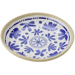 APS 85443 Teller FLORYN - Melamin blau/weiß-beige, Ø 15,5 cm