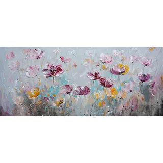 Bönninghoff Ölgemälde auf Echtholzrahmen BLUMENWIESE 140x60cm - Ölgemälde - Echtholz, Leinwand - Breite 140 cm - Höhe 60 cm - Tiefe 2 cm - Wandbild