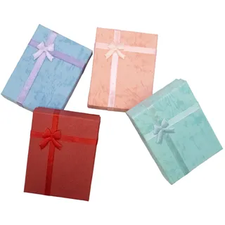 TRIXES 12x Geschenkschachtel-Set für Schmuck - Luxuriöse Verpackung für kleine Geschenke zu Weihnachten, zum Valentinstag, zum Geburtstag - Zur Aufbewahrung von Halsketten, Armbändern, Ringen