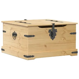 Truhe Corona 78x78x45 cm Massivholz Kiefer - Braun, Bunt