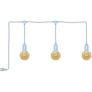 Pendelleuchte Silikon IP44 E27 Blau OSRAM l:700 cm Kabel Außen Hängelampe Garten