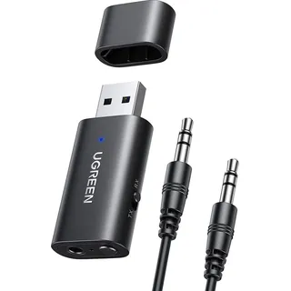 UGREEN CM523 -Sender + Empfänger), Bluetooth Audio Adapter, Schwarz