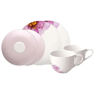 Villeroy & Boch Rose Garden Kaffeeservice 6-tlg. rosa/weiß