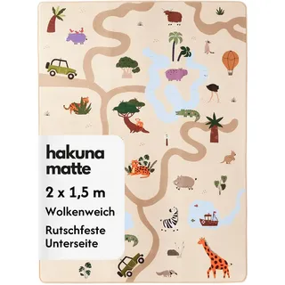 Wolkenweiche Matte Baby 200x150x1,5cm – Kinderzimmer Teppich mit hochwertigem Memory-Schaum – Krabbelmatte Baby mit Rutschfester Unterseite – Autoteppich für Kinder, Kinderteppich, Straßenteppich