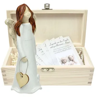 butterfly Handgefertigte Engel Figur Mit Naturholzbox Geschenkidee Für Anlässe