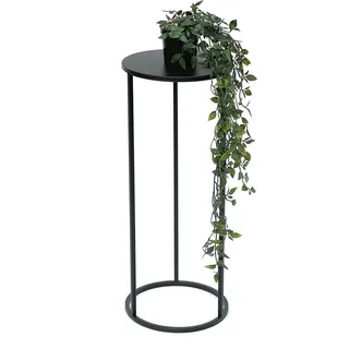 DanDiBo Ambiente DanDiBo Blumenhocker Metall Schwarz Rund 60 cm Blumenständer Beistelltisch 96316 M Blumensäule Modern Pflanzenständer Pflanzenhocker